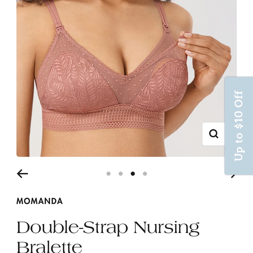 Momanda Lace Nursing Bralette - Rose